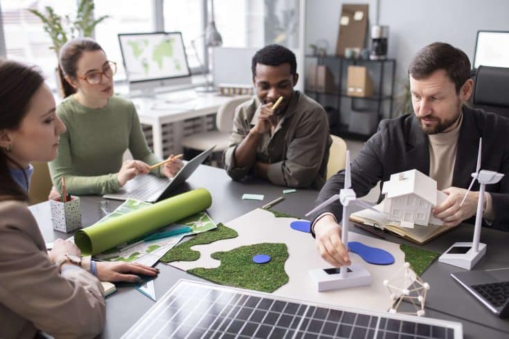 equipe de gestão de frotas pensando tendências de sustentabilidade